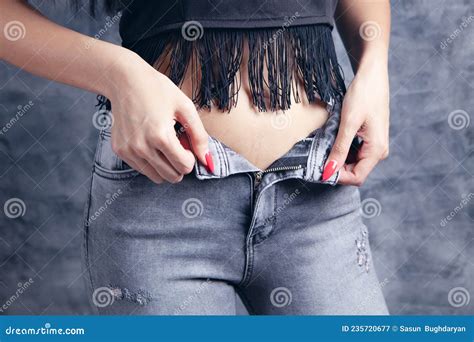 Girl Takes Off Her Pants Stock Image Image Of Person