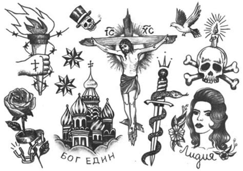 Russian Criminal Tattoos Prisoner Set Russian Prison Temporary Tattoos