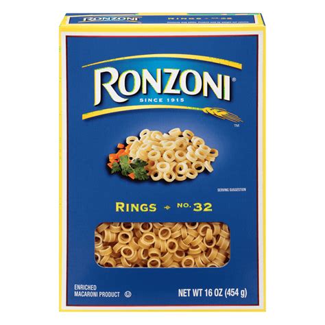 Ronzoni Rings Anellini 16 Oz Non Gmo Pasta For Soups And Salads