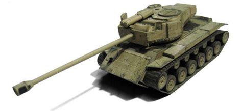 World Of Tanks T26e4 Super Pershing Medium Tank Free Paper Model