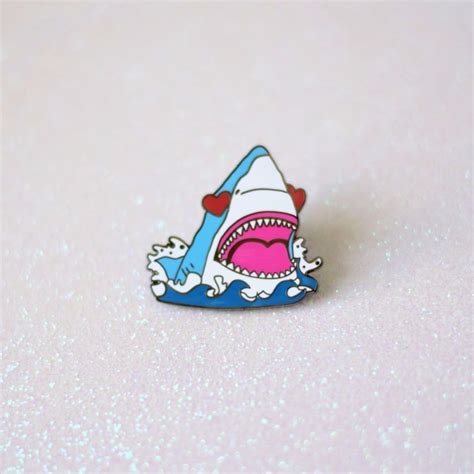 23 dangerously adorable things for anyone who loves sharks enamel pins cute pins pins