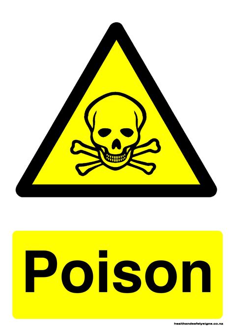 Poison Warning Sign Health And Safety Signs