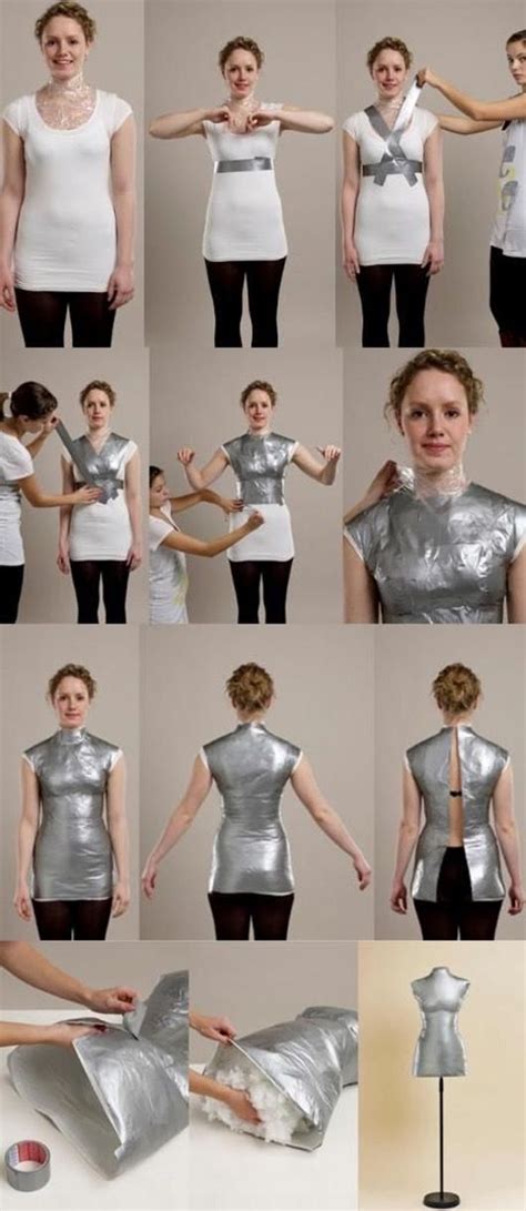 Duct Tape Mannequin Tutorial Easy Video Instructions Diy Dress