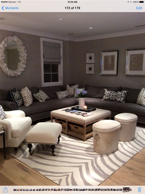 One sofa, three tables, and four chairs. Family room | Home living room, Home, Living room designs
