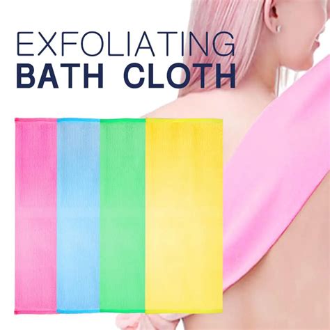 Stretchable Neck Back Shower Scrub Towel Washcloth Body Exfoliating