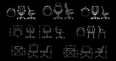 Office Chair Cad Block Dwg Autocad
