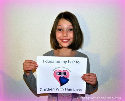 Crafty Confessions Donating Hair To Children With Hair Loss