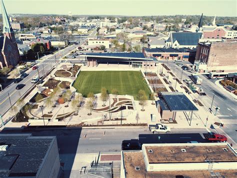 Clarksville Aerial Photography Downtown Commons