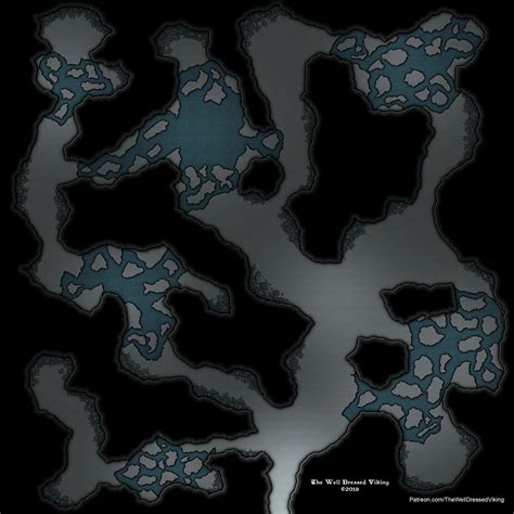 Ice Cave Example From My Cave Map Pack Battlemap Cave 58x58 Oc