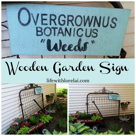 Spruce up your back garden on a budget with these budget garden ideas and upcycling projects that cost pennies. DIY Wooden Garden Sign - Life With Lorelai