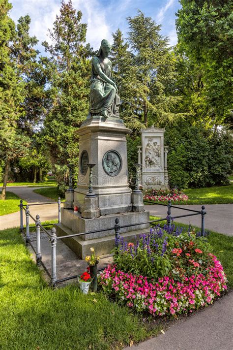 Grave Of Composer Wolfgang Amadeus Mozart In Cemetery In
