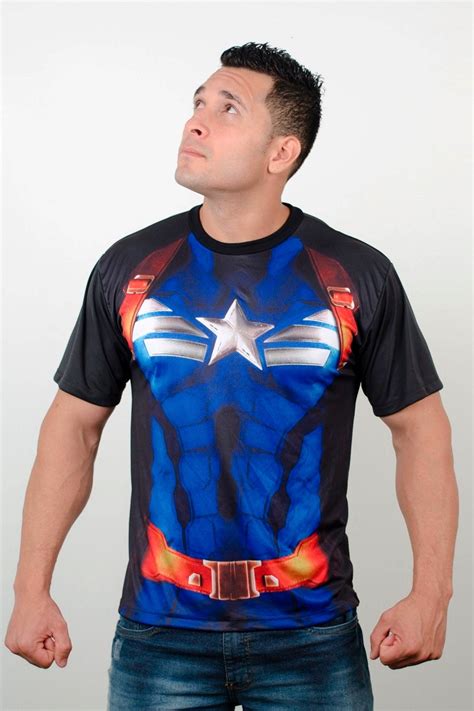 Camiseta Capitão América Marvel Super Herois Uniforme R 5489 Em Mercado Livre