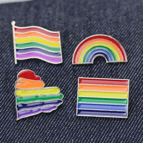 8 pcs lesbian pin jewelry breastpins rainbow brooches pride flag pin ebay