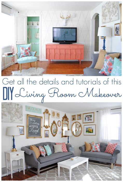 Coral And Mint Living Room Reveal Classy Clutter
