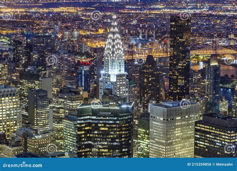 Chrysler Building At Night In Manhattan New York Editorial Photo