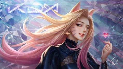 Download Kda Animal Ears Ahri League Of Legends Video Game League Of