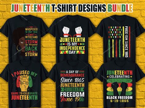 Juneteenth T Shirt Design Bundle V1 Merchbundle