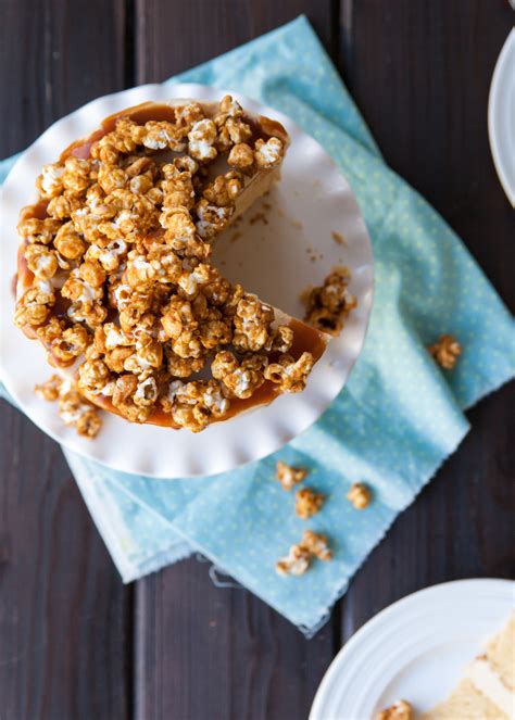 Peanut Butter Caramel Popcorn Cake — Style Sweet Ca