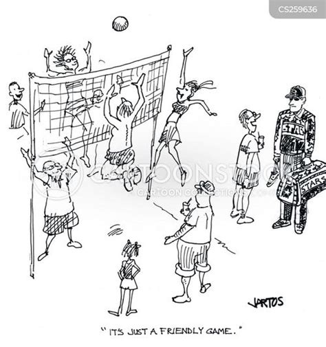 Beach Volleyballs Cartoons And Comics Funny Pictures From CartoonStock