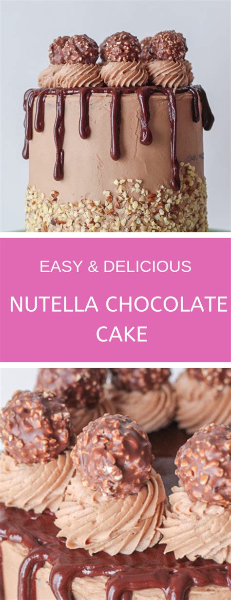 Nutella Desserts Nutella Recipes Cake Nutella Chocolate Cake