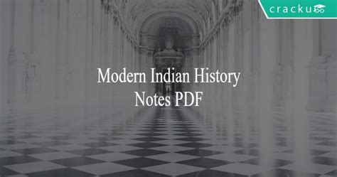Modern Indian History Pdf Notes For Competitive Exams Cracku