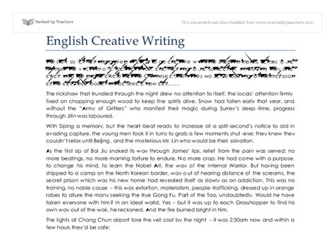 Creative Writing Gcse Creative Writing Tasks