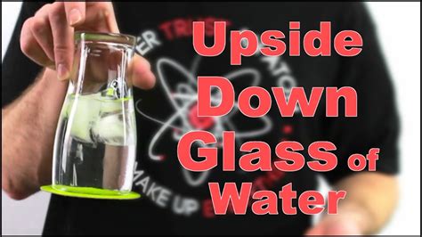 Cool Science Experiment 2 Upside Down Glass Of Water Youtube