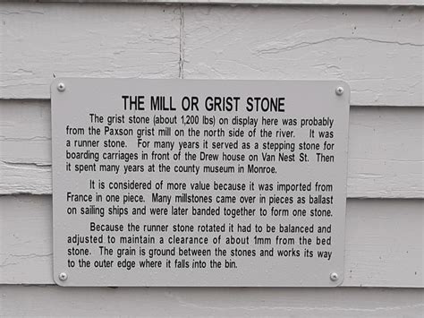 The Mill Or Grist Stone Historical Marker