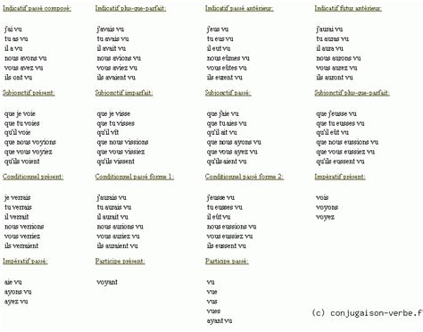 Voir Conjugaison