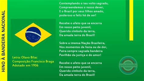 Hino À Bandeira Nacional Do Brasil Youtube