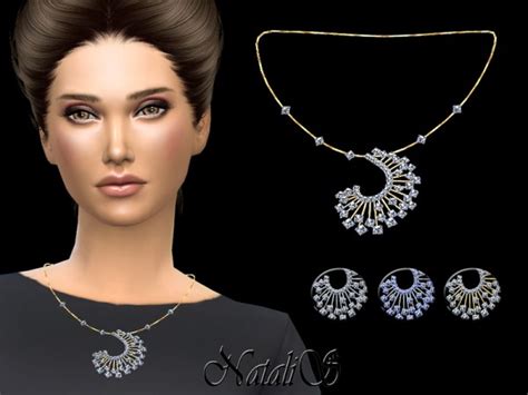 The Sims Resource Winter Crystals Necklace By Natalis • Sims 4 Downloads