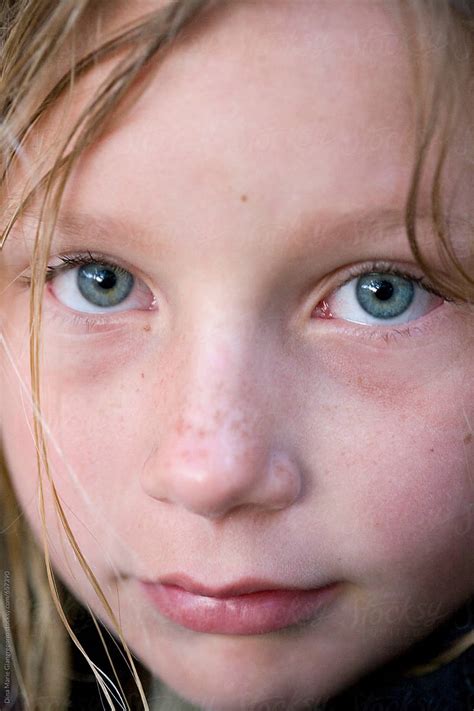 Blue Eyed Girl With Freckles By Stocksy Contributor Dina Marie Giangregorio Stocksy