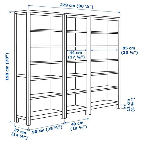 Hemnes Bookcase White Stain 229x198 Cm Ikea