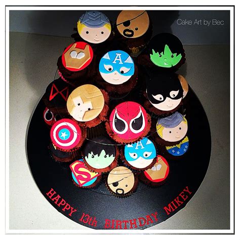 Super Hero Cupcakes Superhero Cupcakes