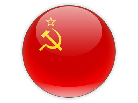 Round Icon Illustration Of Flag Of Soviet Union