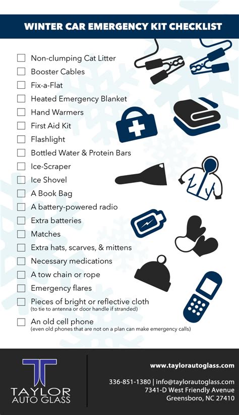 What You Need In Your Car Winter Safety Kit A Printable