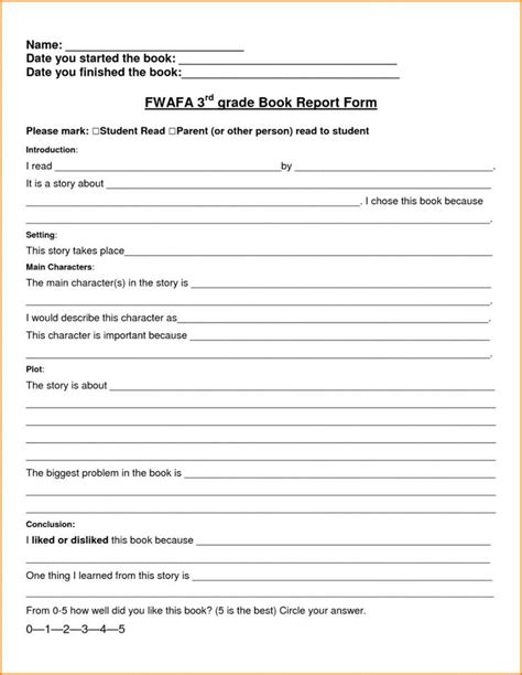 Book Report Template 9th Grade Pdf 7 Templates Example Templates