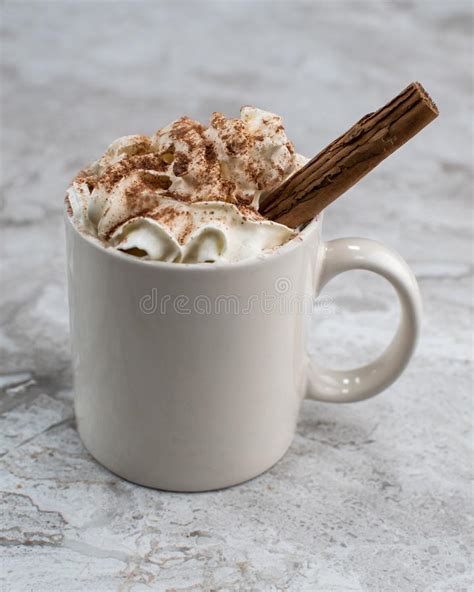 Hot Chocolate With Whipped Cream Stock Image Image Of Cream Beverage 22389261
