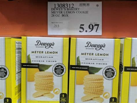 Dewey S Bakery Meyer Lemon Moravian Cookie Thins Costco Com