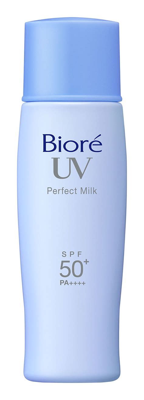 Biore perfect milk (blue packaging) and a great sunscreen leave the skin dry and soft, and very water resistant, recommend the product. Amazon.com : Biore Make-up Remover Perfect Oil 230ml ...