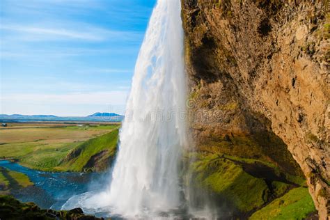 Seljalandsfoss Waterfall In Iceland Stock Image Image Of Amazing