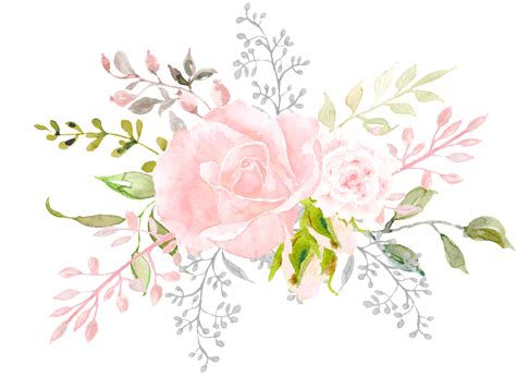 Hand Painted Pale Pink Flower Png Transparent Portable Network Graphics Free Transparent PNG