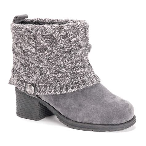 muk luks women s haley boots ankle grey size 11 0 zjfj ebay