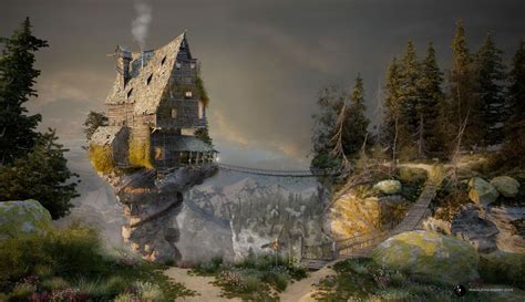 Witchs House On Behance Witch House Fantasy Witch House Illustration