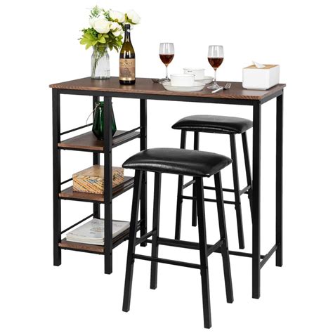 3 Piece Counter Height Table Sets Tribecca Home Nova Espresso 3 Piece Kitchen Counter Height