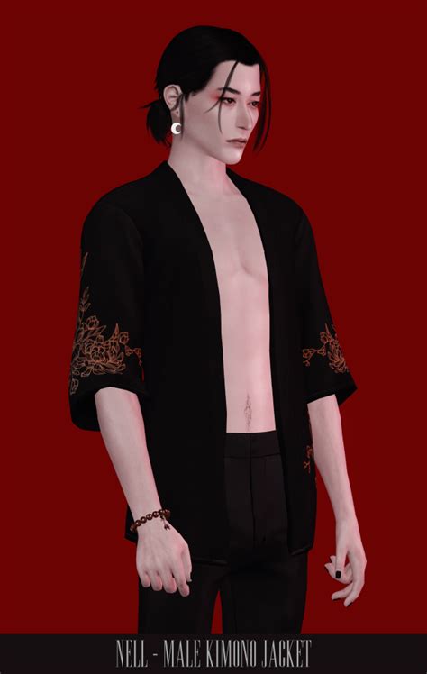 Male Kimono Jacket In 2021 Male Kimono Sims 4 Mods Clothes Kimono