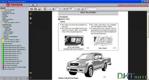 Toyota Hilux Service And Repair Manual Update 1997 2005 Toyota