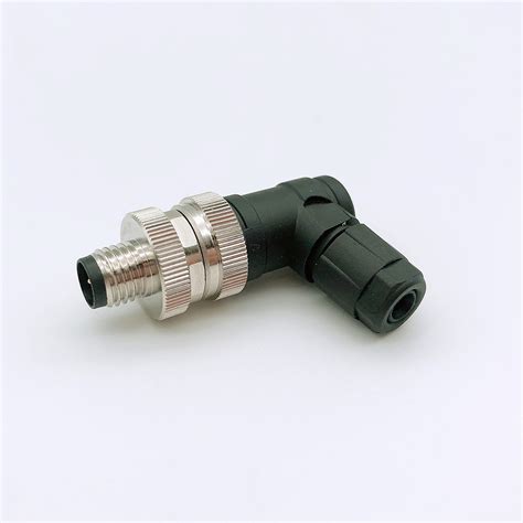 M8 3 4 Pin Angled Field Wireable Male Connector Juxing