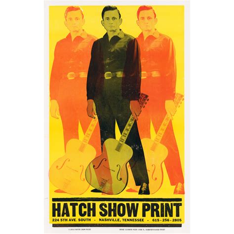 Triple Johnny Cash Poster Hatch Show Print