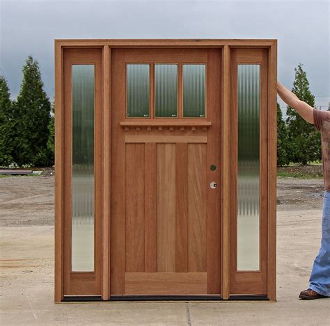 All glass is opaque architectural glass, dual paned (insulated) and tempered. CL-139 Craftsman Entry Door with Venting Sidelights ...